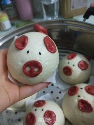 猪猪豆沙包的做法步骤:15