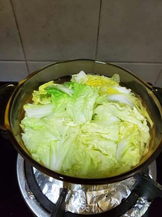 牛筋丸白菜汤的做法步骤:4