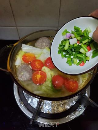 牛筋丸白菜汤的做法步骤：7