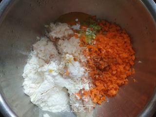 鳕鱼蔬菜饼的做法步骤:6