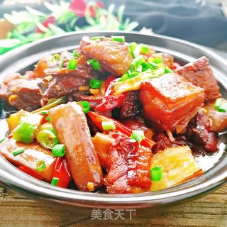 腊鸭腿茄子煲的做法步骤:11