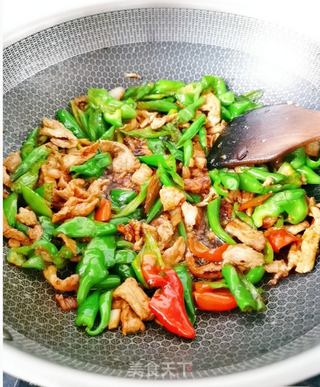 青椒豆豉炒肉的做法步骤:12