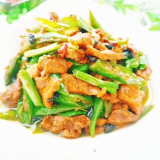 青椒豆豉炒肉的做法步骤:14
