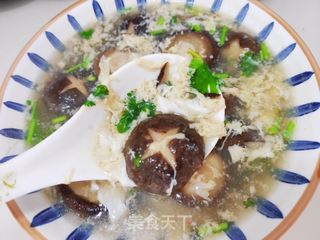 减脂必吃,香菇鸡蛋汤的做法步骤:6