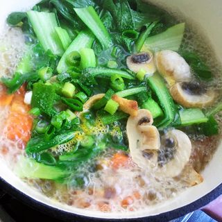 油豆腐口蘑汤的做法步骤：11