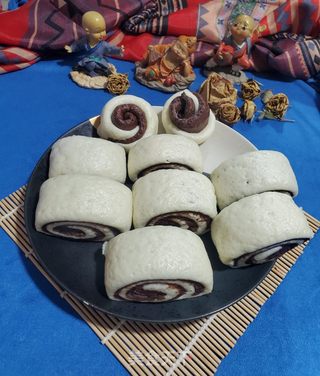 双色刀切馒头的做法步骤:15