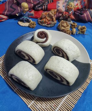 双色刀切馒头的做法步骤:16
