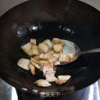 蒜香青椒回锅肉的做法步骤:9