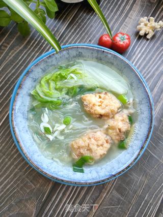 素丸子白菜粉丝汤的做法步骤:12