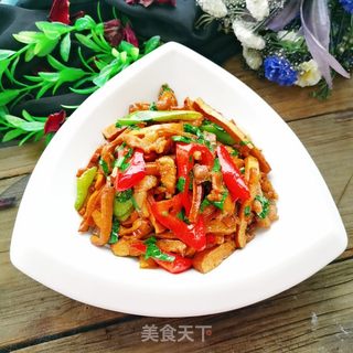 小炒豆干的做法步骤:16