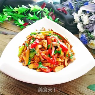 小炒豆干的做法步骤:17