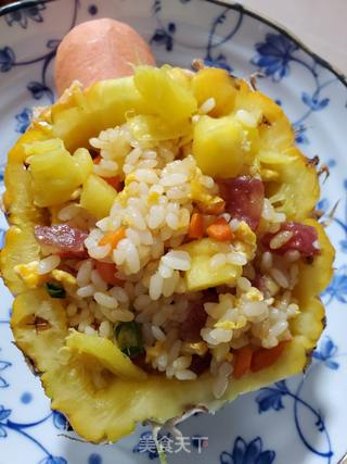 菠萝腊肠炒饭的做法步骤:13