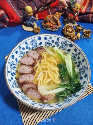 黑椒香肠煮乌冬面的做法步骤:10