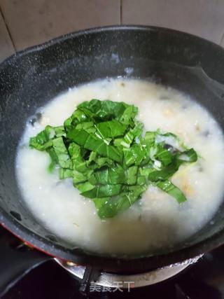 皮蛋瘦肉菜粥的做法步骤:7