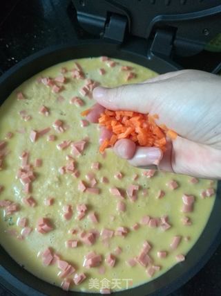竹荪火腿肠煎蛋饼的做法步骤:8