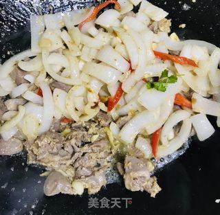 洋葱炒鸭心的做法步骤：9