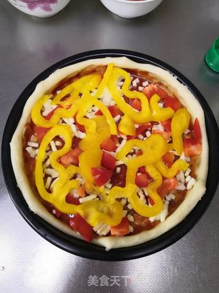 奥尔良鸡肉披萨的做法步骤:21