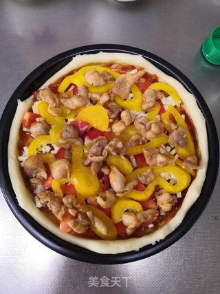 奥尔良鸡肉披萨的做法步骤:22