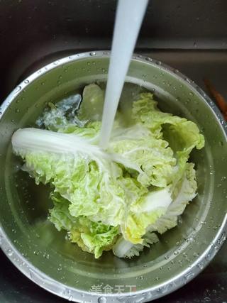 咸鸭蛋白菜汤的做法步骤:2