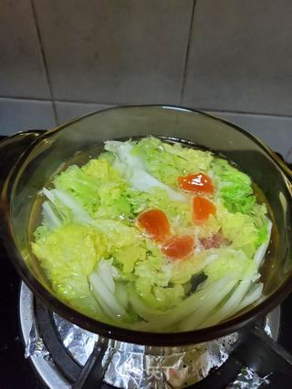 咸鸭蛋白菜汤的做法步骤:6