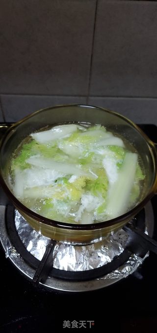 咸鸭蛋白菜汤的做法步骤:7