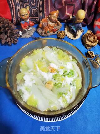 咸鸭蛋白菜汤的做法步骤:9