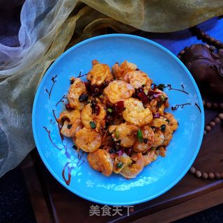 麻香煎虾仁的做法步骤：12