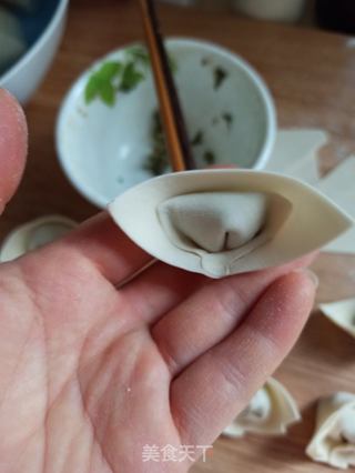 三种荠菜鲜肉馄饨的包法的做法步骤:12