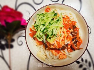 西红柿打卤面的做法步骤:15