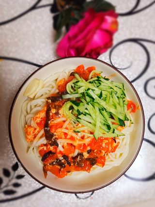 西红柿打卤面的做法步骤:16