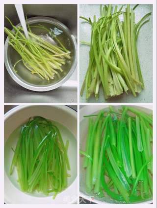 金针菇炒香芹的做法步骤:2