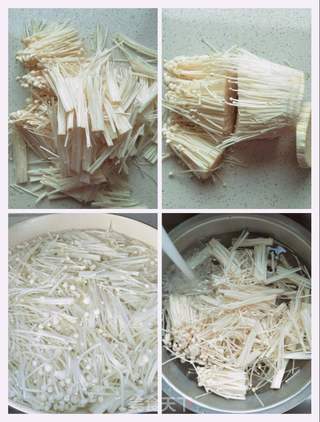 金针菇炒香芹的做法步骤:3