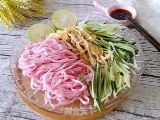 柠檬三彩凉拌面的做法步骤:15