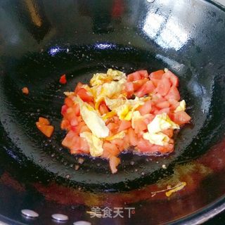番茄鸡蛋面的做法步骤:3