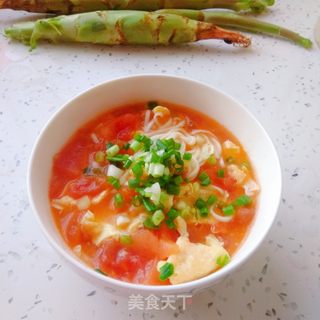 番茄鸡蛋面的做法步骤:7