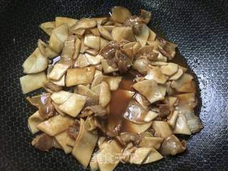 蚝油杏鲍菇炒肉片的做法步骤:9