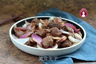 洋葱黑椒牛肉粒的做法步骤:5