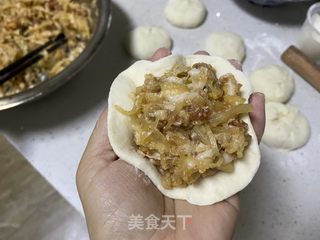 萝卜丝油渣鲜肉包的做法步骤：9