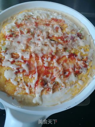 快手薄底芝士饼—伪匹萨的做法步骤:11