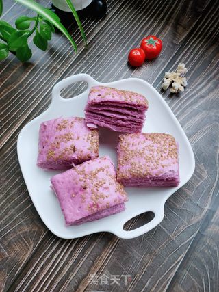 紫薯发面蒸饼的做法步骤:11