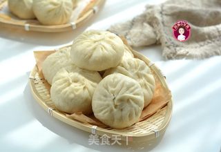 春笋韭菜素三鲜包子的做法步骤:17
