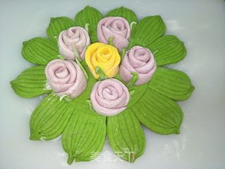玫瑰花馍的做法步骤:9