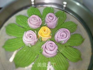 玫瑰花馍的做法步骤:10