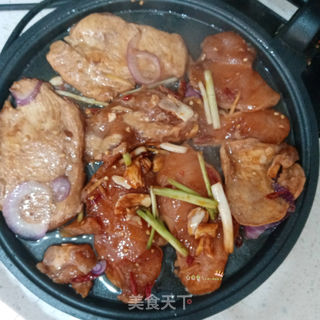 香辣秘烧鸡胸肉的做法步骤：6