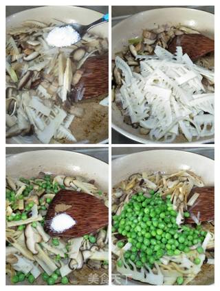 豆菇五花炒春笋的做法步骤:7