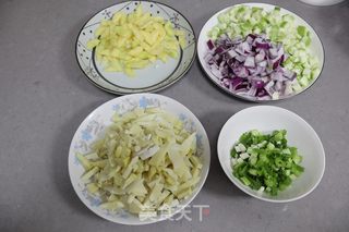 海鲜春笋盖浇饭的做法步骤：6
