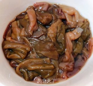 海肠拌蒜苔胡萝卜#酸辣美食#的做法步骤：6