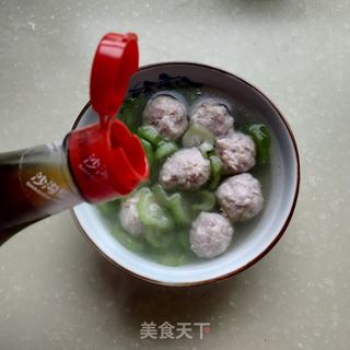 丝瓜肉丸汤的做法步骤:10