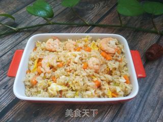 虾仁鸡蛋芝士焗饭的做法步骤:15