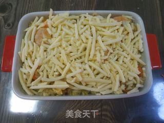虾仁鸡蛋芝士焗饭的做法步骤:16